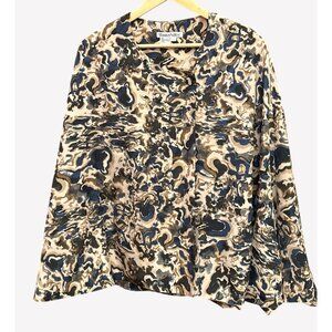 Vintage WinterSilks Fall Abstract Pattern Shawl L/XL Artsy Elevated Autumn Style